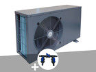 Pompe à chaleur 8,00 kw heatermax inverter 40  + kit by-pass ø 32/38/50 mm