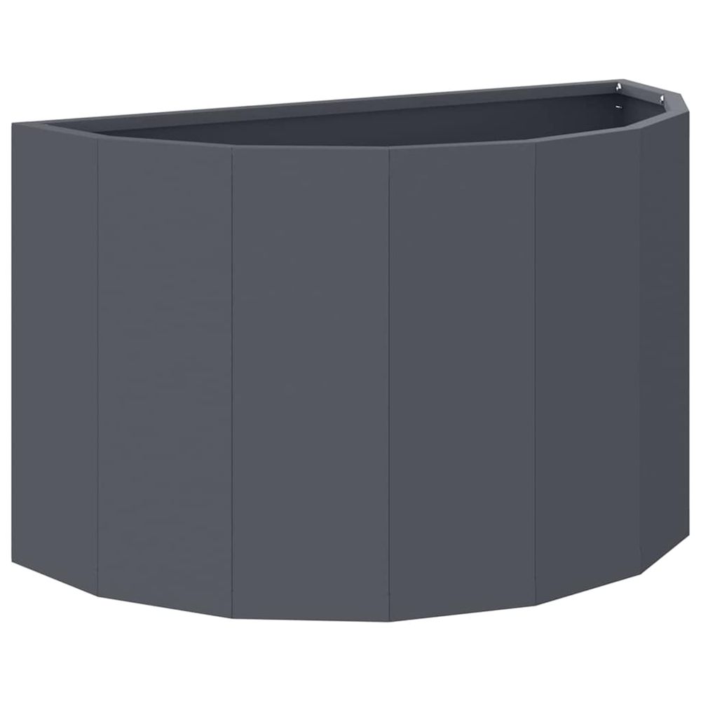 Jardinière d'extérieur anthracite 60 x 30 x 35 cm acier