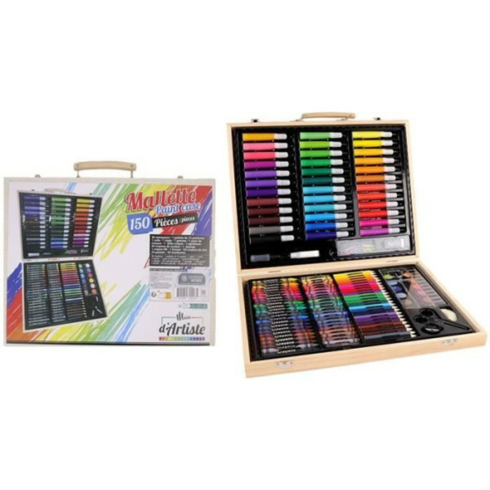 Mallette de dessin - - 150 pieces - loisir créatif - des 5 ans
