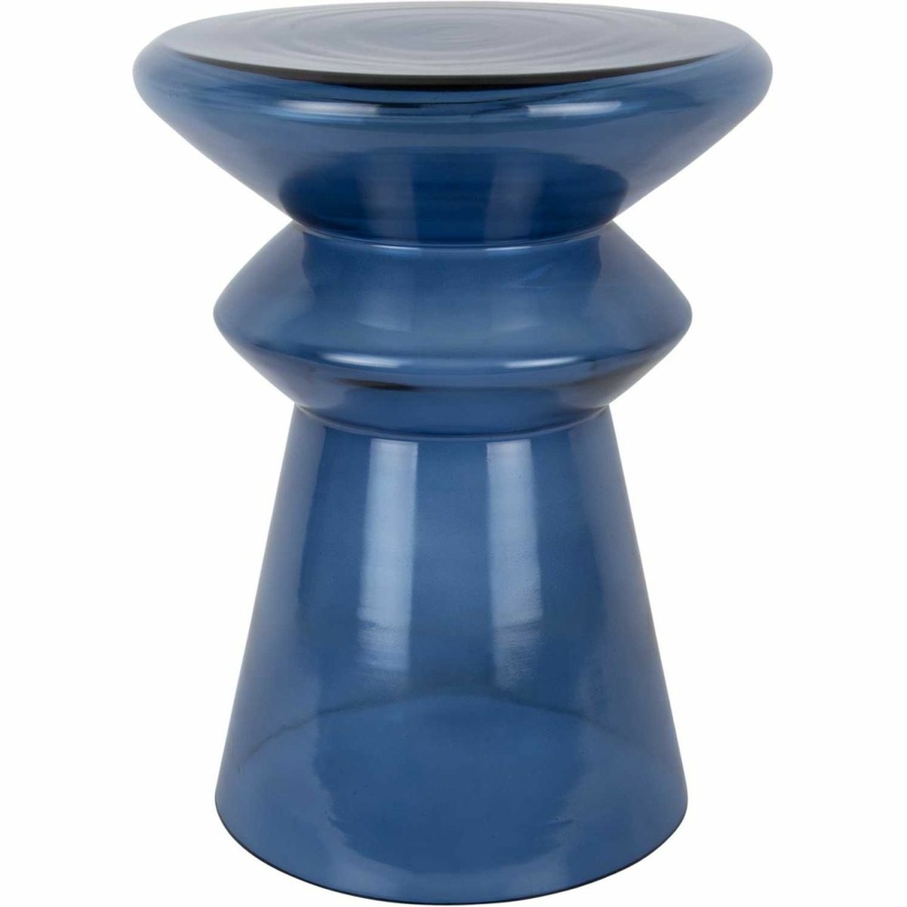 Table d'appoint en verre amarre bleu