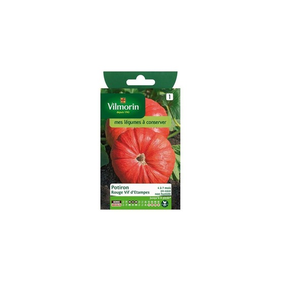 Sachet graines potiron rouge vif d'etampes