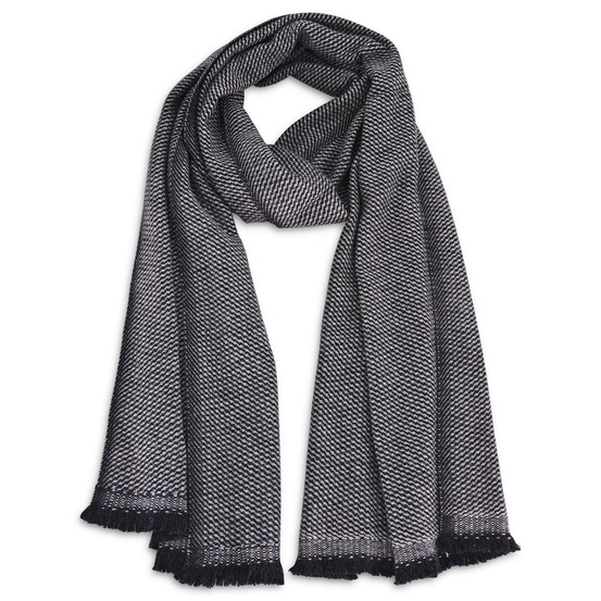 Echarpe cachemire et laine bicolore