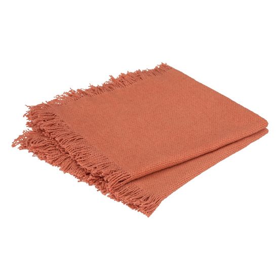 2 serviettes de tables a franges en coton