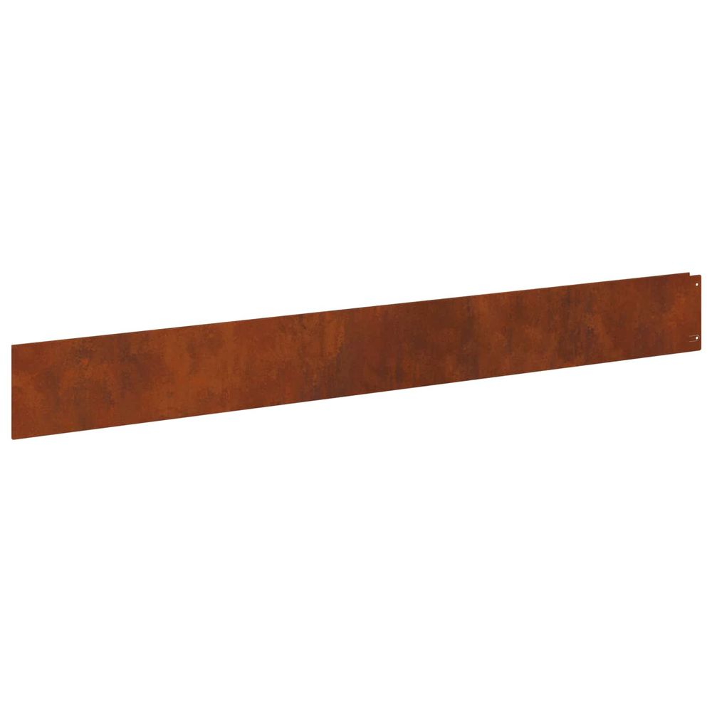 Bordure de pelouse avec rebord plié 20 pc 100x12cm acier