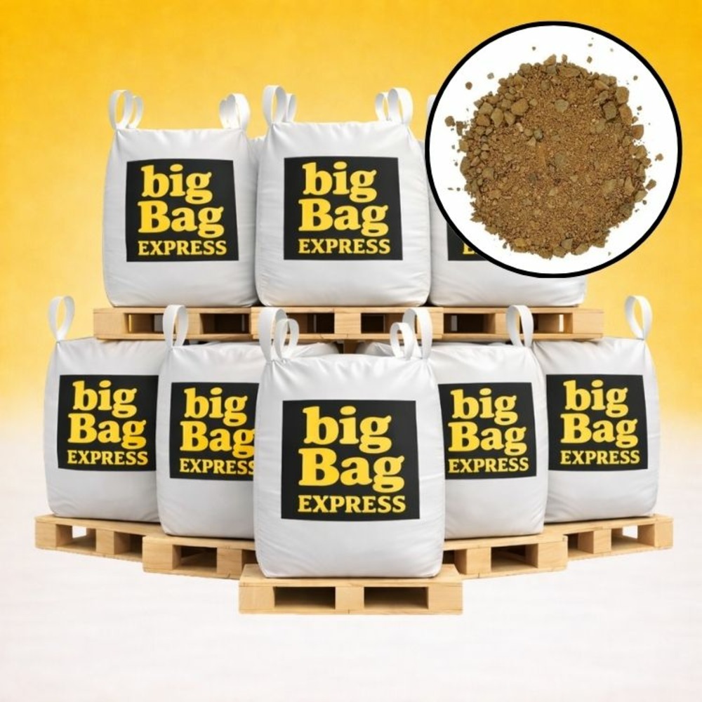 Pack 8 x big bag de +/- 1,5t sable à tranchée beige ø 0/6 mm - livraison premium