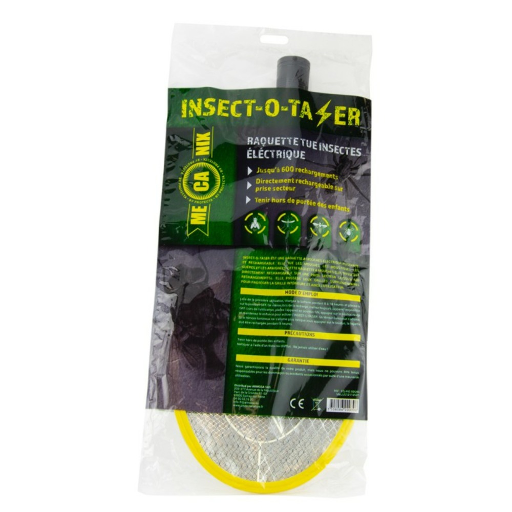 Raquette Insectes Électrique – Mouches, Moustiques, Guêpes et Araignées