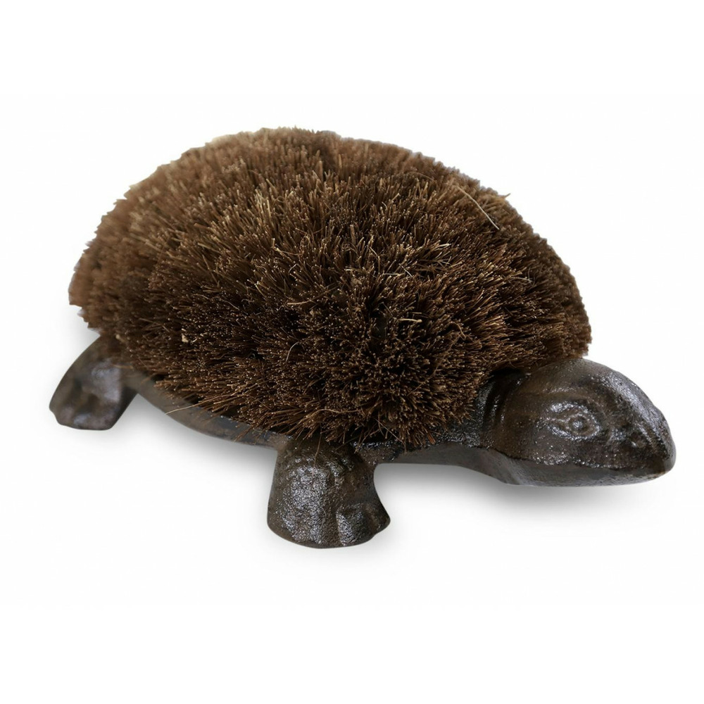 Gratte-pied fonte fonte-bois marron - décoration d'autrefois