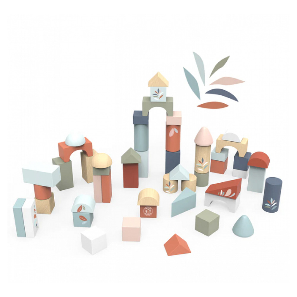 Speedy monkey - 50 blocs en bois pour apprentissage et créativité