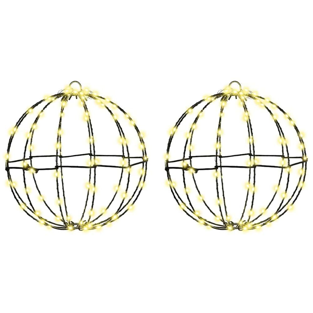 Boule 2 pc blanc chaud 30 x 30 x 32 cm métal 192 led