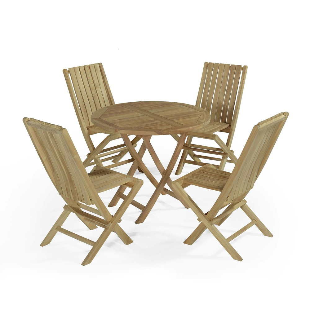 Salon de jardin en teck massif tahaa, 4 places