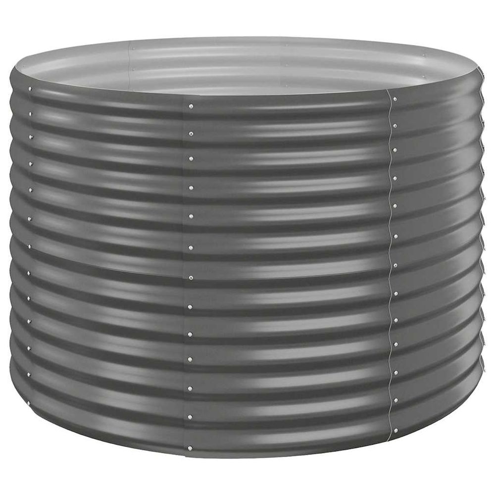 Lit surélevé de jardin acier galvanisé 100x100x68cm gris