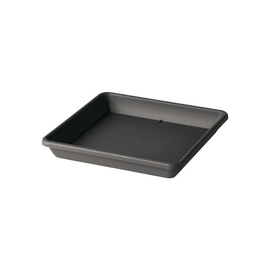 Deroma soucoupe carré pour pot de fleurs day r anthracite - coloris gris anthracite - 38cm