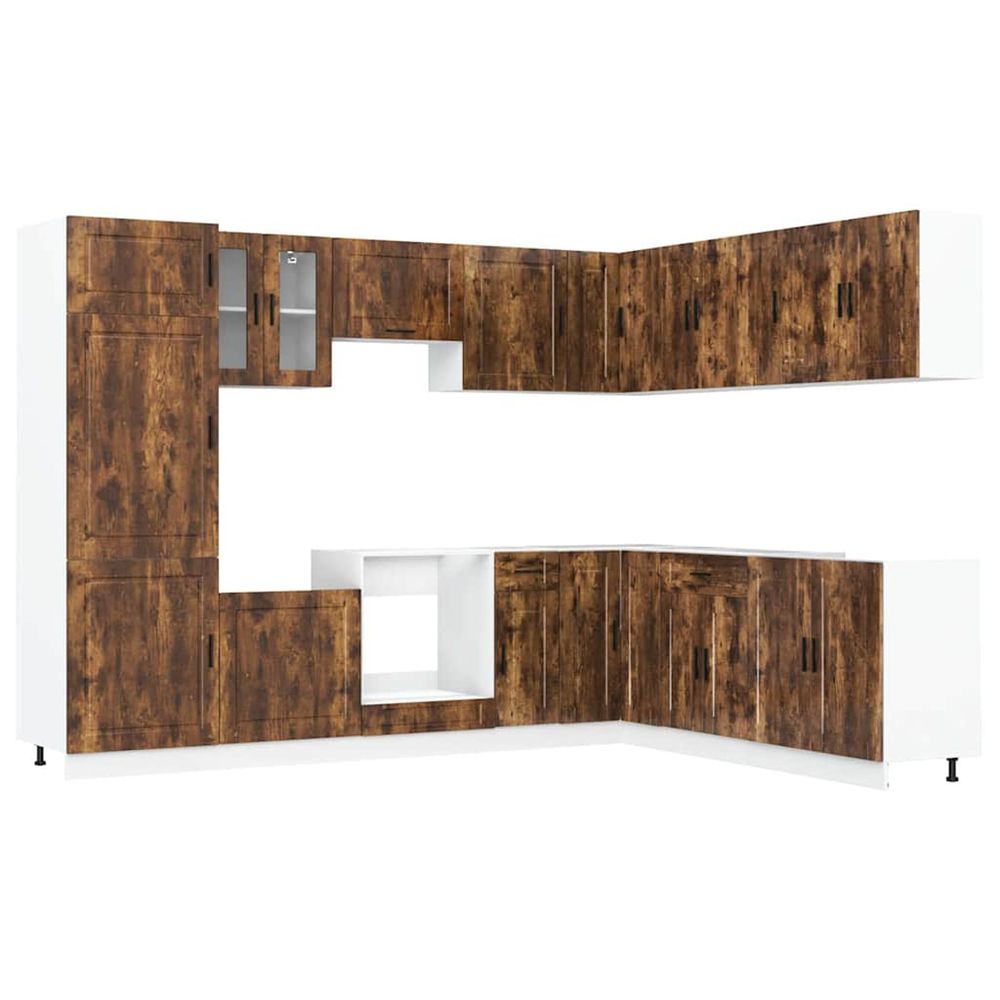 Ensemble d'armoires de cuisine 14 pcs porto bois d'ingénierie