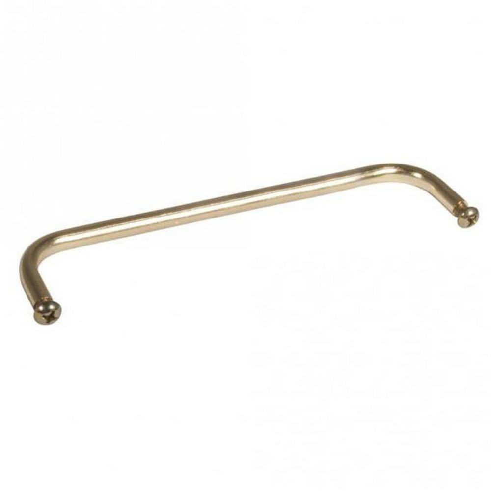 Fixation métallique dorée avec 2 vis - 15,4 x 3 cm