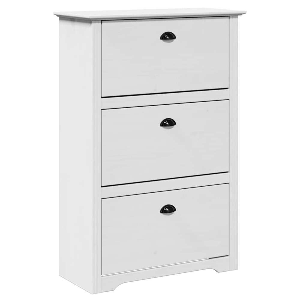 Étagère à chaussures bodo blanc 80x35x118 cm