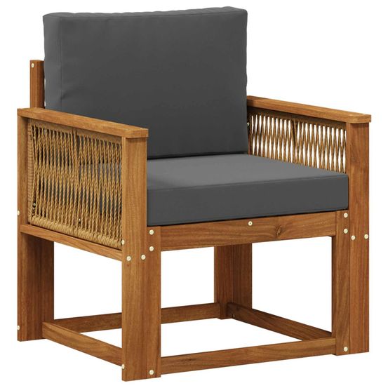Sofa de milieu extérieur bois d'acacia massif naturel