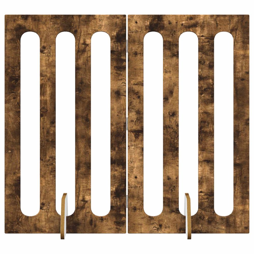 Clôture pliable pour animaux 2 pc chêne fumé 100,5 x 38 x 90 cm