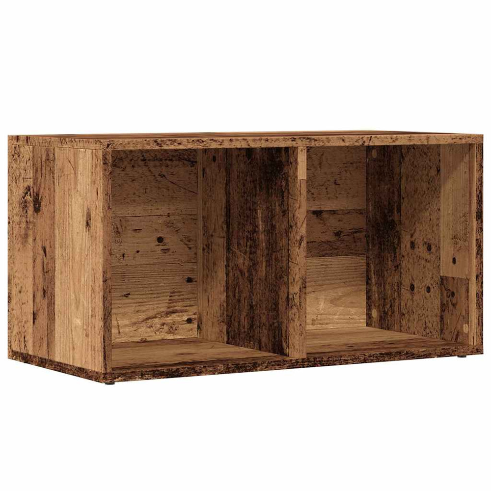 Boîtes de rangement lp vieux bois 69,5x34x36 cm bois ingénierie
