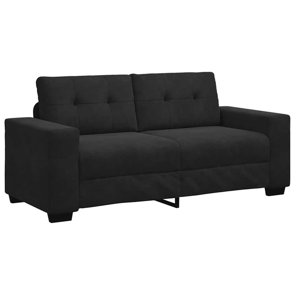Canapé causeuse noir 180x77x82 cm velours