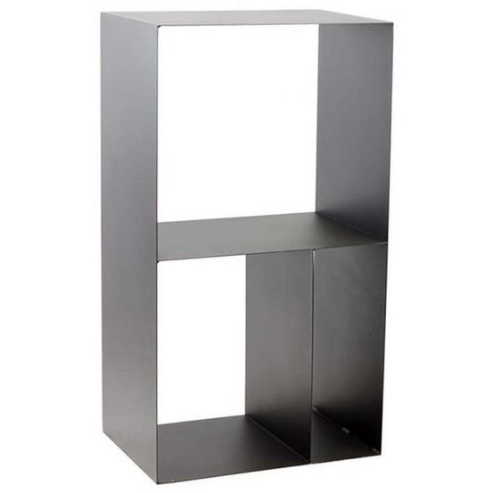 Porte-bûches design en acier 3 cases - lublin