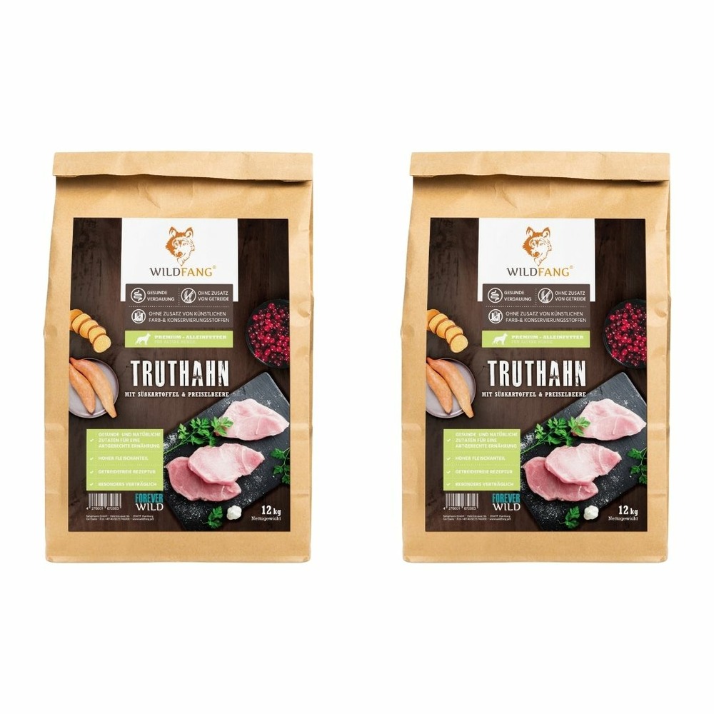 Wildfang - aliment sec pour peaux sensibles à la dinde - sans céréales