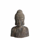 Mica decorations objet déco buddha - 38x23x54 cm - magnésium - gris