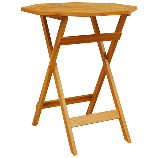 Table pliable de jardin ø70x75 cm bois d'acacia massif