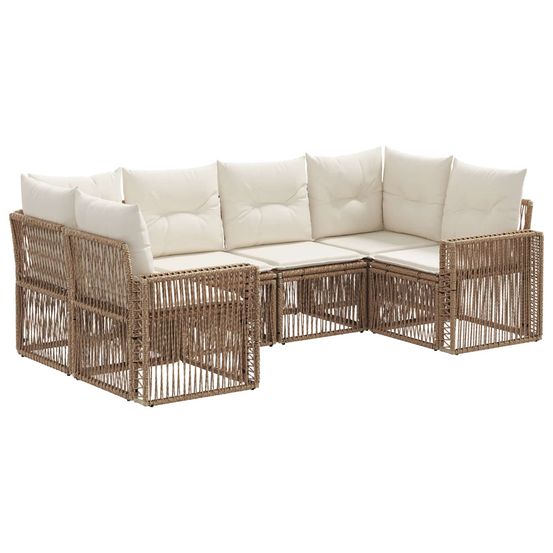 Ensemble de canapé de jardin 6 pc 6-nombre de places
