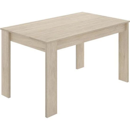 Table à manger ou cuisine sami - 4 personnes - mélaminé chêne naturel - 139 x 81 x 77 cm