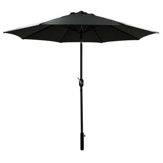 Parasol droit rond eko 2.5 m gris anthracite