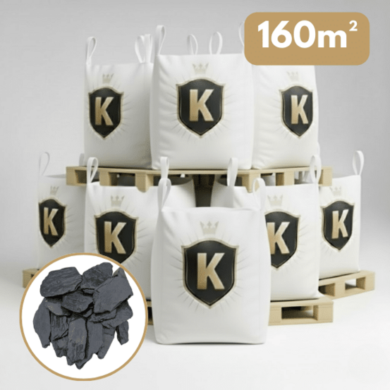 Paillette ardoise noire 30/70 mm – pack 8 big bag +/- 1 m³ – 160 m²