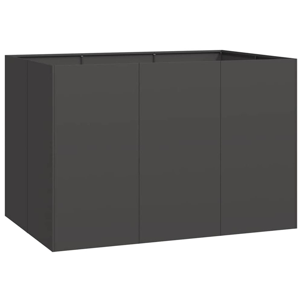 Jardinière d'extérieur noir 120x80x80 cm acier