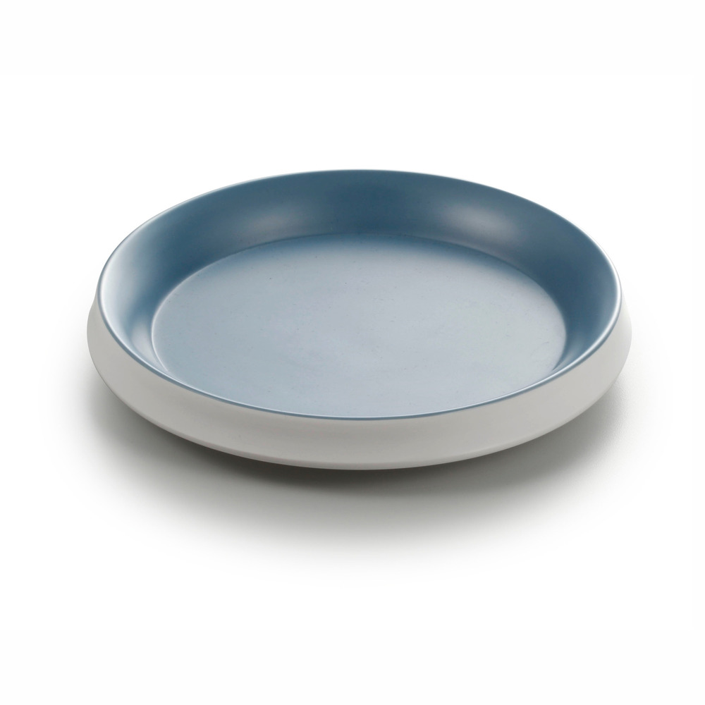 Assiette mélamine ronde bleue ø 19,5 cm - pujadas