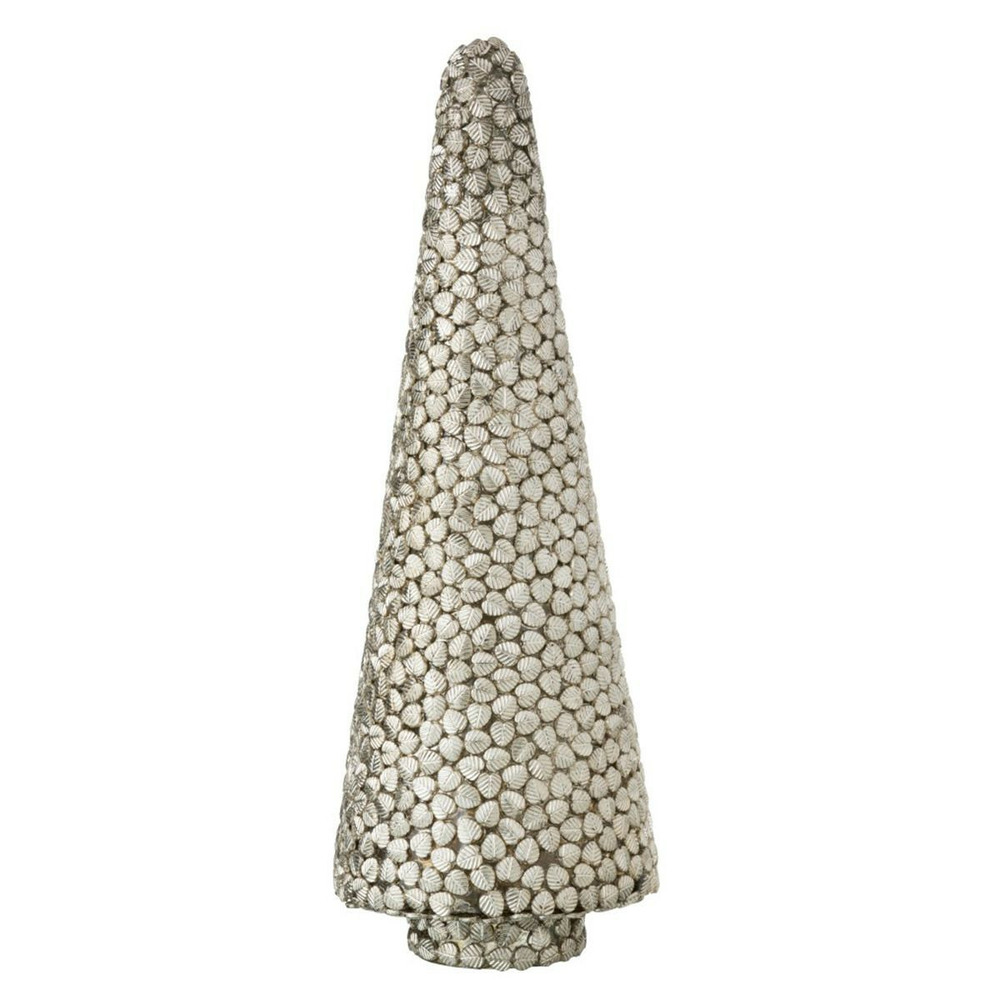 Statuette déco arbre feuille 40cm argent