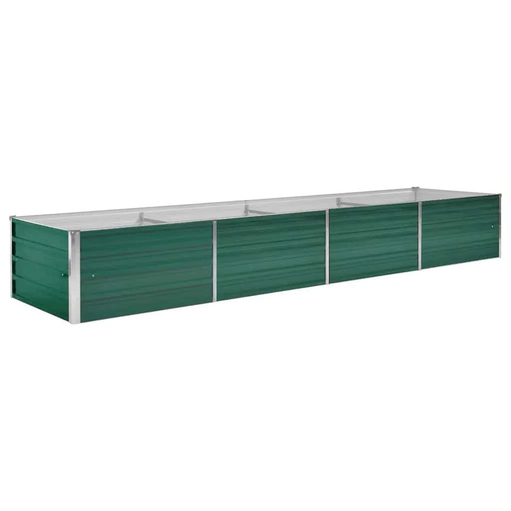 Lit surélevé de jardin acier galvanisé 320x80x45 cm vert