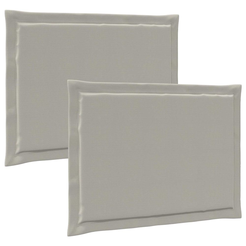 Coussins de siège 2 pc polyester gris clair 47 x 36 x 2 cm