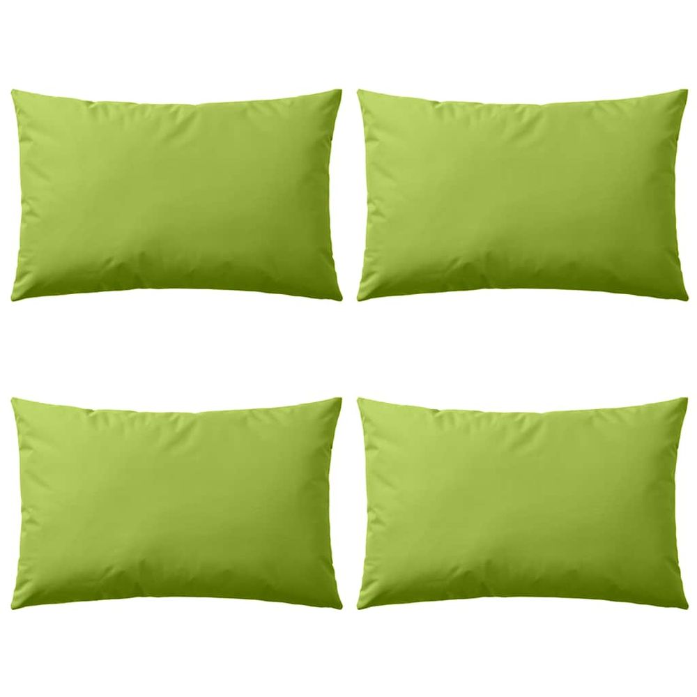 Oreiller d'extérieur lot de 4 60 x 40 cm vert pomme