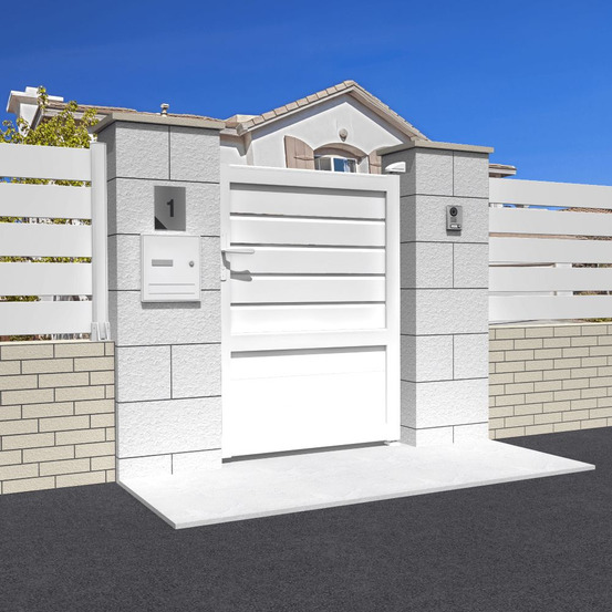 Portillon mixte l 1000 x h 1937 mm (blanc satiné ral9010)