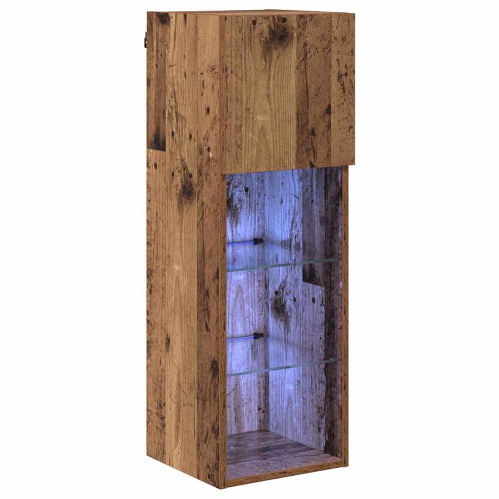 Meuble tv mural 30,5 x 30 x 90 cm bois ancien bois d'ingénierie