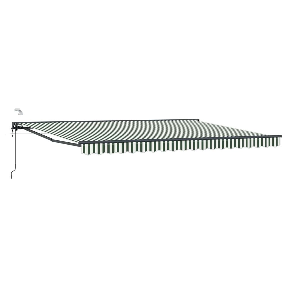 Auvent rétractable électrique vert, blanc, anthracite 4 × 3,5 m