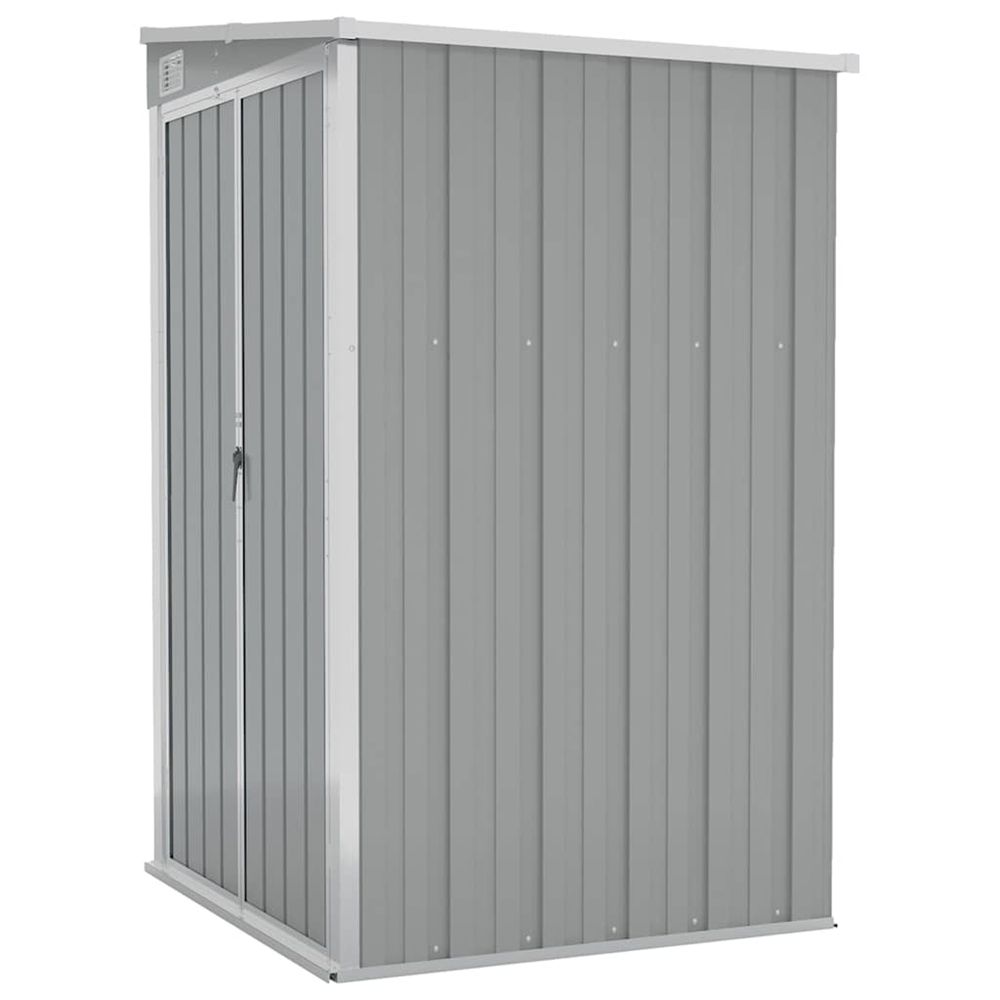 Remise de jardin murale gris 118x100x178 cm métal galvanisé