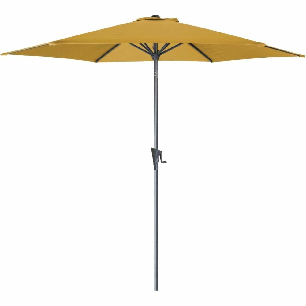 Parasol rond aluminium avec manivelle 3m tilt curry