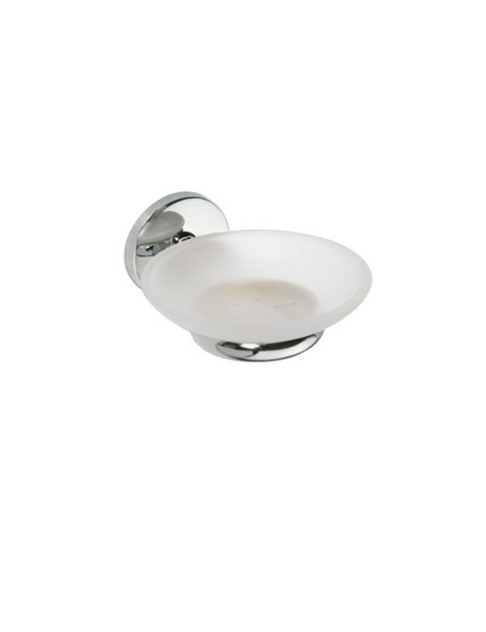Porte-savon mural alfa en verre sablé 12,5cmx5cmx13cm