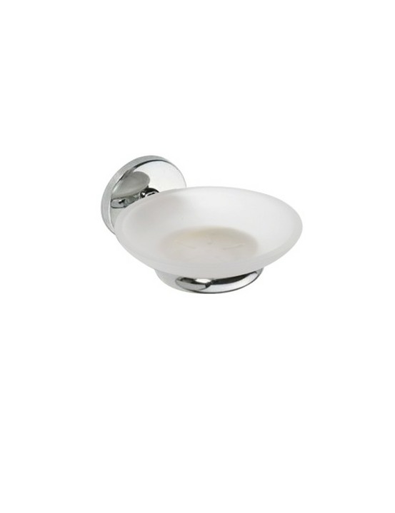 Porte-savon mural alfa en verre sablé 12,5cmx5cmx13cm