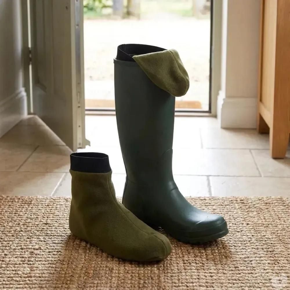 Chaussons de bottes polaires polyester kaki et noir 39/40 à 43/45