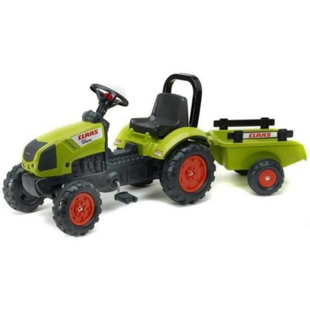 Tracteur a pédales - - claas avec remorque - des 2 ans -100% fabriqué en france -75% de plastique recyclé