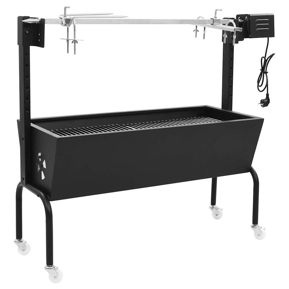 Rôtissoire pour barbecue électrique acier inoxydable