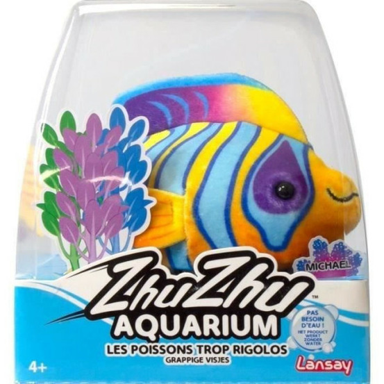 Figurine miniature - lansay - 51117 - zhu zhu aquarium - crystal le poisson-ange royal