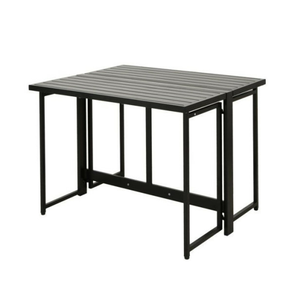 Table de jardin ferret - pliante - métal - 4 personnes - 98 x 80 x 72 cm