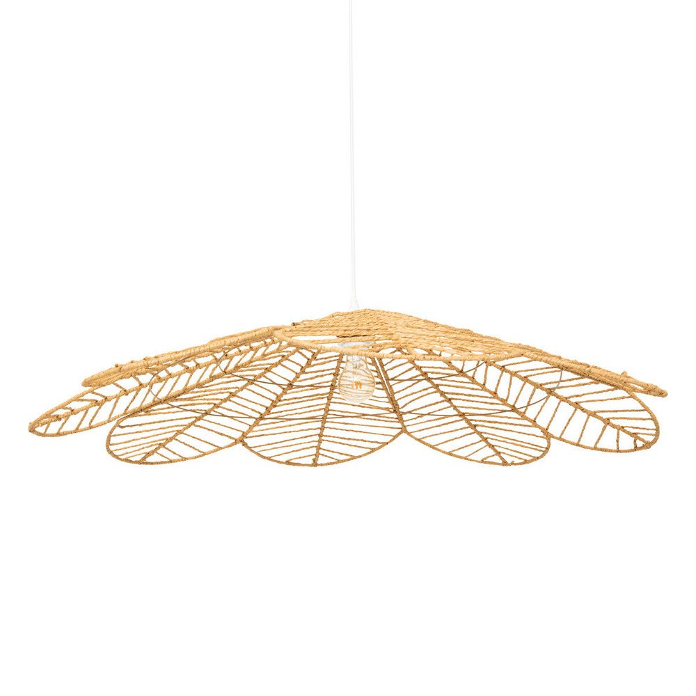 Luminaire grande suspension en métal et corde d 98 cm